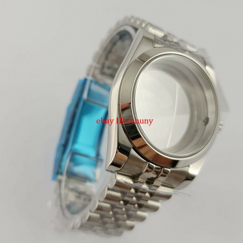 36mm Sapphire stainless steel Watch Case Jubliee Bracelet For NH35 NH36 Movement - Picture 4 of 5