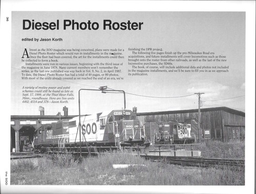 Lista de fotos diésel The Soo Magazine 1999 Marshfield Depot South Shore Saga - Imagen 6 de 7