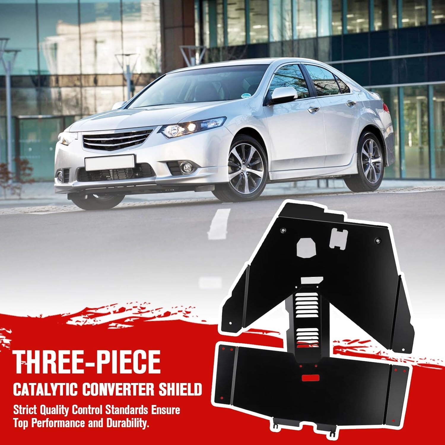 Catalytic Converter Shield Anti Theft Protector For Honda Accord 2.4L