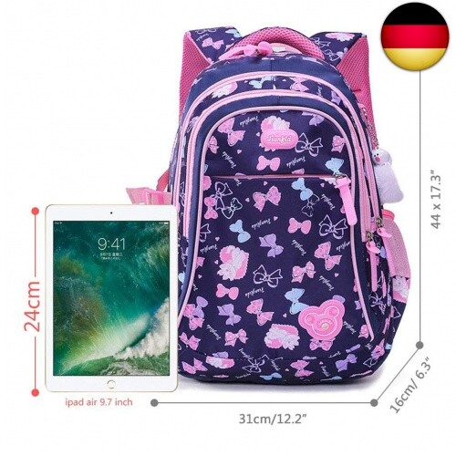 Mädchen Schulrucksack,Kinder Schultaschen für Grundschüler Schöne Bow-Knot Kin - Bild 6 von 7
