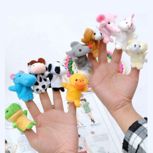 10pcs Animal Finger Puppets Kids Cartoon Role Party Game Educational Toys Gift - Picture 8 of 10