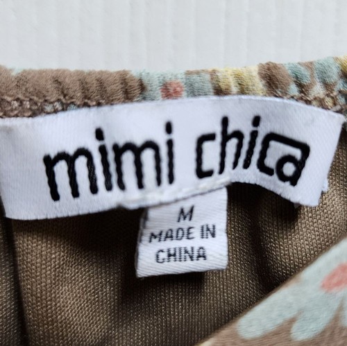 Mimi Chica Kleid Gr. M hellbraun Blumen Midi Rüschen kurz Slv Landhaus Babydoll Bauer - Bild 12 von 15