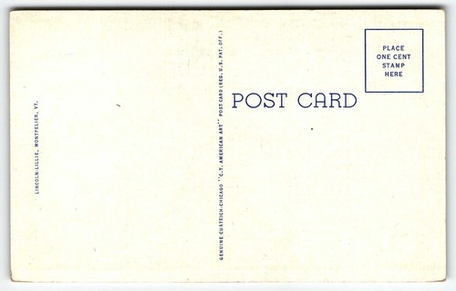 Robert Burns Denkmal Leinen Postkarte Barre Vermont Vintage UNP - Bild 2 von 2