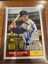 2004 Topps All Time Fan Favorites On Card Autograph Ron Santo Chicago Cubs SP