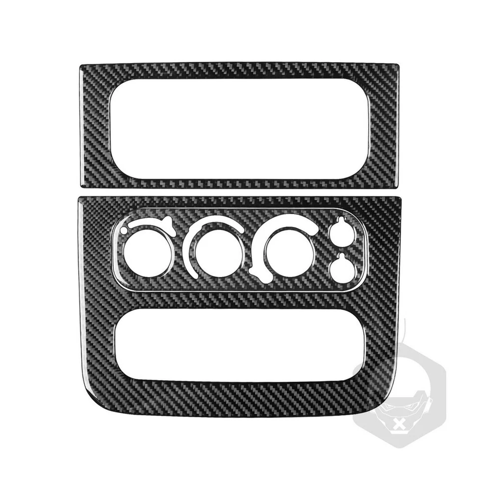 Cubierta de panel de CD de CA para consola central para RAM 1500 2500 3500 02-05 vinilo fibra de carbono Foto 3 de 4