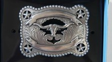 Nocona Vintage Looking Western Longhorn Belt Buckle 37580