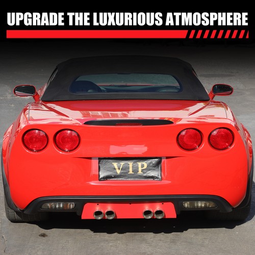 Red Steel Car Rear Exhaust Vent Filled Panel Trim Cover For Corvette C6 2005-13 - Picture 5 of 21