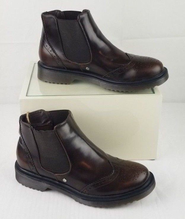 Electric Karma Damenss 8.5 London Chelsea Braun wingtip boots Electric Karma Damenss 8.5 London Chelsea Braun wingtip boots