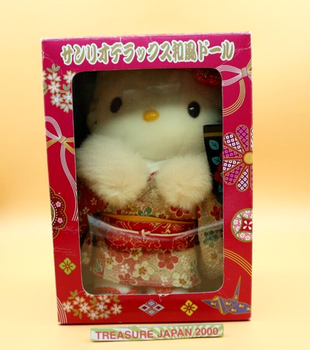 Peluche Kimono Sanrio Hello Kitty Deluxe 9" De Colección 2001 Raro Japón con Caja Como Nuevo - Imagen 2 de 15