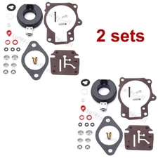 2 Carburetor Carb Rebuild Repair Kit For Johnson Evinrude 0383892 0383317 777717