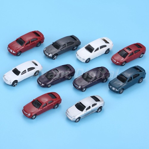 10pcs Street Scene Layout Diorama 1:100 Scale Model Car Plastic Random Color - Picture 4 of 12