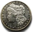 1884 S $1 Morgan Silver One Dollar San Francisco AU