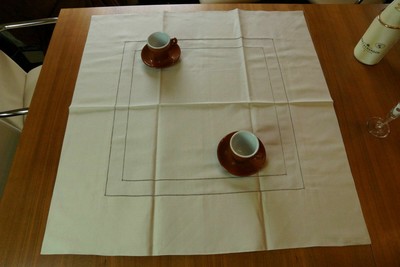 Halbleinen Tischdecke Beige 85 x 85 Gastronomie Home Deko Tischwäsche neu OVP 30