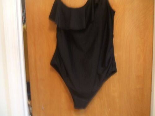 Motherhood Maternity Black One Piece Swimsuit NWT XL One Shoulder Ruffle 50 UPF - Picture 11 of 16