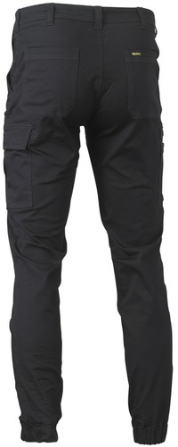 Bisley BPC6028 Mens Workwear Stretch Cotton Drill Cargo Elastic Cuffed Pants - Picture 17 of 22