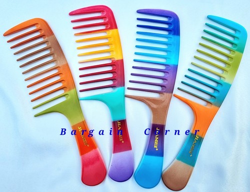 Shower Comb XL Wide Tooth Detangle Shower Comb Wet Curly Hair Dressing Comb 24cm - Picture 3 of 16