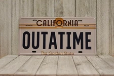 Back to the Future OUTATIME  Car Replica Movie Prop California License Plate 30 