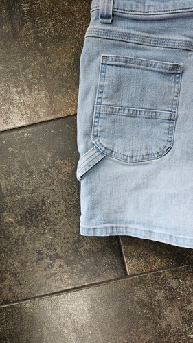 Vintage Riveted by Lee Shorts Carpenter Womens 12 Denim High Waist 90s Hammer - Picture 6 of 8