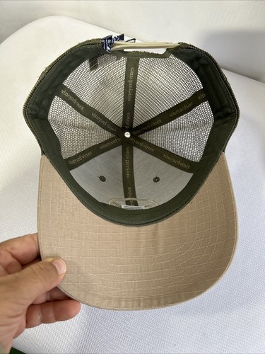 Men's Vineyard Vines Whale Dot Performance Trucker Hat-NWOT Green Beige - Picture 8 of 9