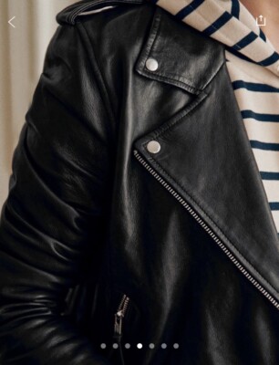 SÉZANE ブラック ライダースジャケット 36 Sezane Zig Jacket Size 36 | eBay