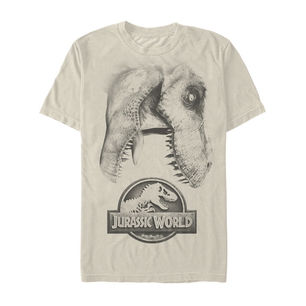 Мужская кремовая рубашка большого Рекса из мира юрского периода