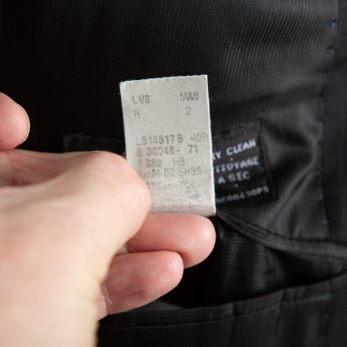 Alfani Sport Coat Suit Jacket Men's 40R 100% Wool Pinstripe 3 Button Ventless - Picture 11 of 11