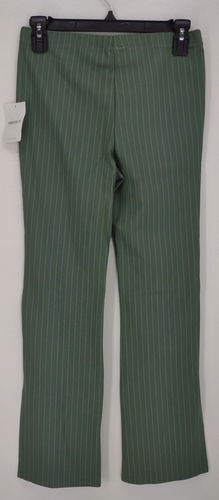 Forever 21 Kids Knit Pants Girls Size 13/14 Olive White Striped Stretch NWT - Picture 4 of 13