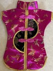 Wine Bottle Cover Oriental Chinese Cheongsam Asian dress Print Kimono