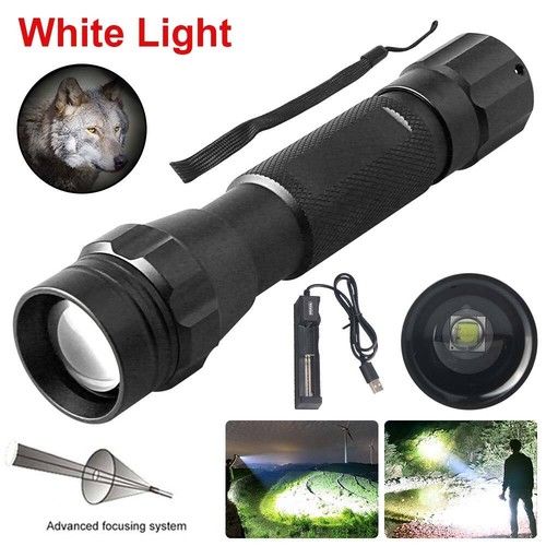 Linterna LED Infrarroja Antorcha Zoom IR 850nm/940nm Caza Rojo/Verde Luz Blanca - Imagen 21 de 30
