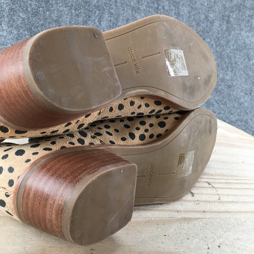 Dolce Vita Botas Mujer 7.5 M Kaidie Botines Tacones Leopardo Beige Cuero - Imagen 13 de 17