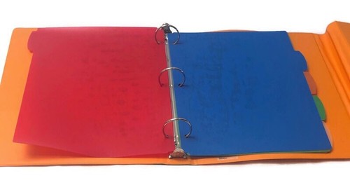 Mead Westvaco Plastic Trapper Keeper 3 raccoglitori ad anelli con divisori colorati A12 - Foto 5 di 9