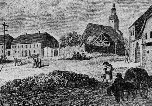 Leipzig-Liebertwolkwitz +Historischer Druck+ Völkerschlacht 1813 +Kirche, Markt+ - Bild 2 von 2