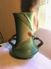 Roseville Pottery Pine Cone Vase Green Vintage not repro. 8 1/2 inch