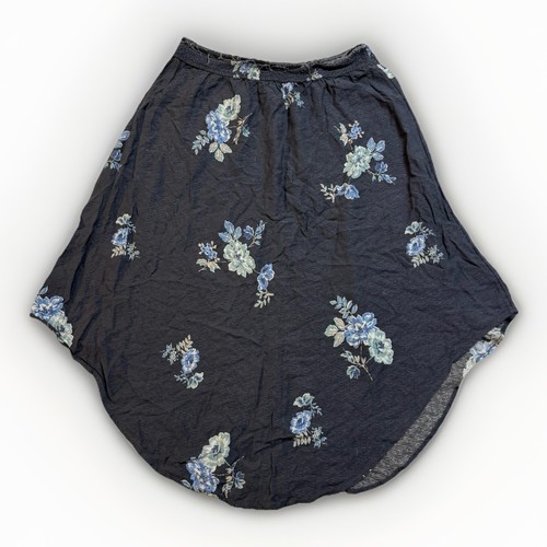 Falda 100 % viscosa azul flores tobillo elástico sin marca para mujer talla XL (16-18) - Imagen 1 de 11