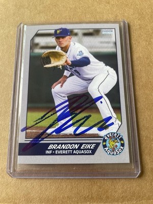 Brandon Eike Everett Aquasox 2025 Autographed Card Mariners Signed