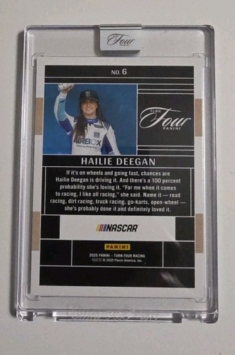 HAILIE DEEGAN 2025 PANINI TURN FOUR CENTER STAGE #/75 SILVER NASCAR #6 - Picture 2 of 2