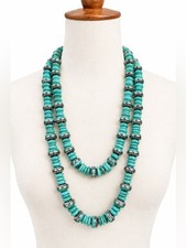 Turquoise Beaded Statement Necklace - Women's Jewelry new Earrings Set