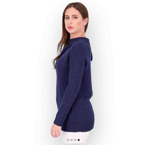 Matty M NWT Womens Knitted Envelope Turtleneck Sweater, Cobalt Blue Small 145S - Picture 4 of 7