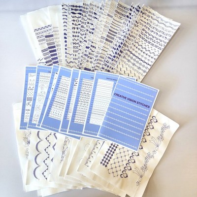 Pfaff Creative Vision/Sensation Stitch Sample Book Real Stitch Outs of Stitches!