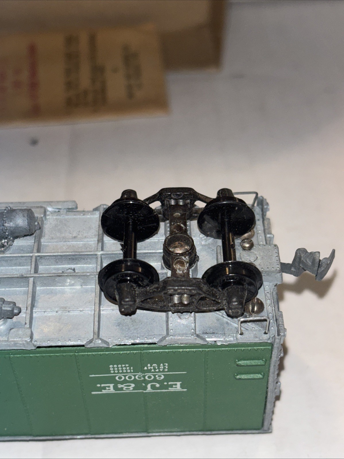 Roundhouse E.J.&E. Diecast 40’ HO Boxcar, Complete, MDC, Vintage