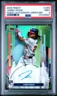2025 TOPPS FINEST FINEST AUTO GREEN REFRACTOR #JWO JAMES WOOD ROOKIE /75 PSA 9