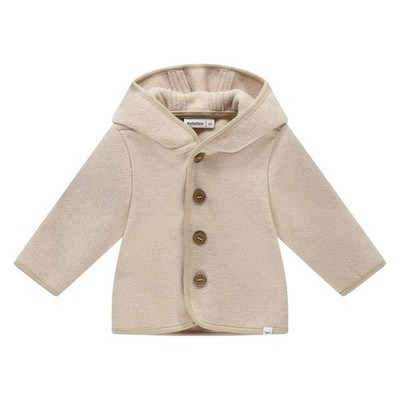 Babyface Jacke aus Bambusmischung   Kuschelige Babyjacke mit Kapuze und Knopfver