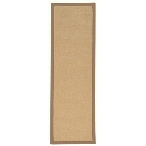 Linon Empire Machine Tufted Wool 2'6"x12' Rug in Sisal and Beige - Picture 2 of 3