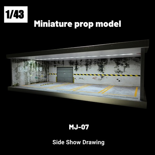 1/43 Diorama Car Garage Model LED Lighting City Parking Lot Backdrop Scene Model - Picture 23 of 44