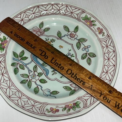 Set Of 4 Vtg Adams Calyx Ware Singapore Bird Tea Cup & Saucer & Bread Plate/218g - Picture 12 of 15