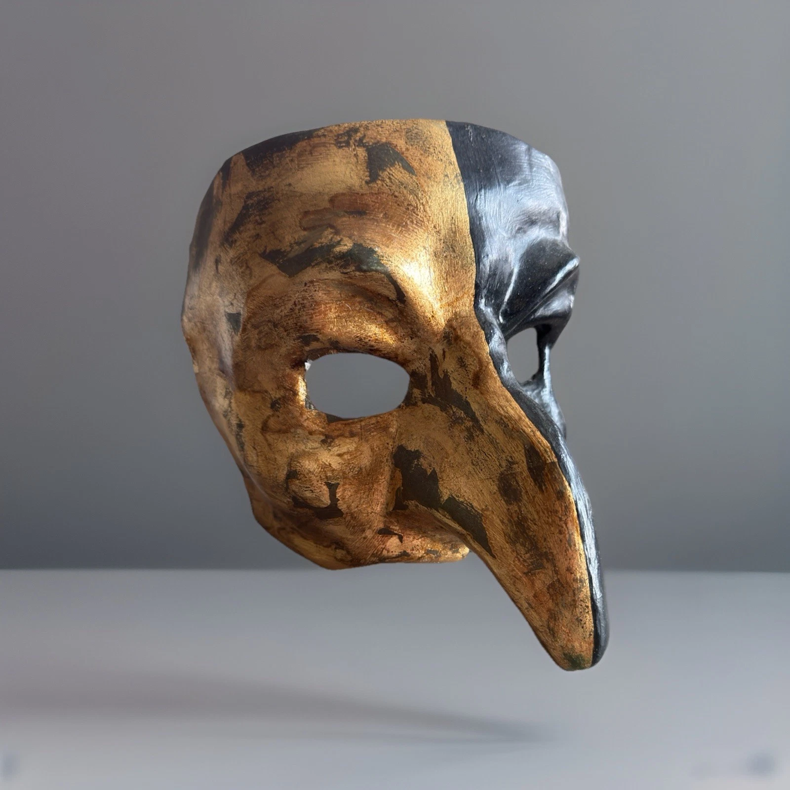 Vintage Authentic Venetian Papier Mâché Pulcinella Carnival Mask