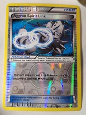 Aggron's Spirit Link 123/160 XY Primal Clash Reverse Pokemon Holo Foil Nice!