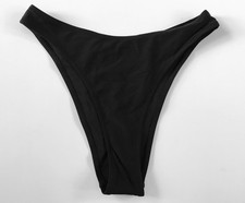 Aerie Women s Swim High Cut Cheekiest Bikini Bottom 1754 3562 Black Size L