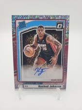KESHAD JOHNSON - 2024-25 Donruss Optic Rated Rookie Fast Break Auto #290 - Heat