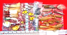 Mixed Lot of Saltwater Jiggs, Tails, Hooks, etc.: MISC Brand/Size:Total 2.3 lb!!